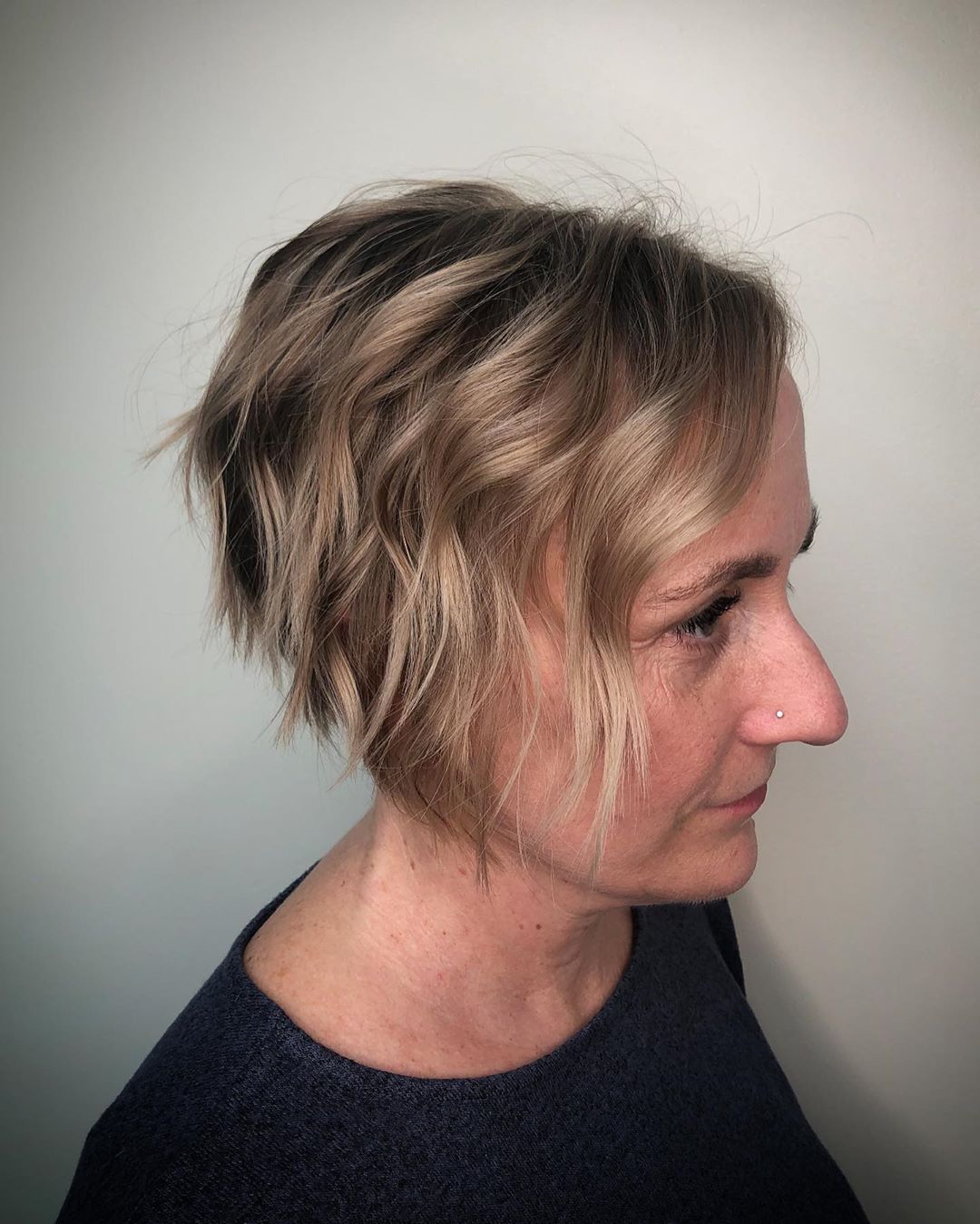 short bob style for 50 year old women